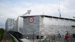 <p>Tuesday’s Premier League match between Brentford and Manchester United at the Brentford Community Stadium, pictured, has been postponed (Zac Goodwin/PA)</p>