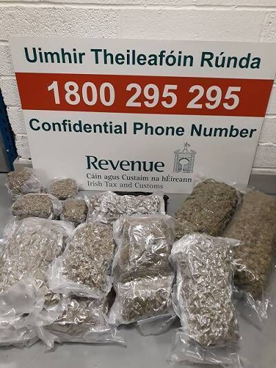 Herbal cannabis seized in Dublin on Monday. Picture: Revenue
