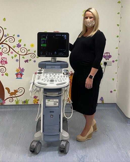 Sinéad Hingston-Green with the new ultrasound machine. She said: "Thank you ALL so much for donating and supporting this fundraiser for us! It means more than you will ever know! xx"