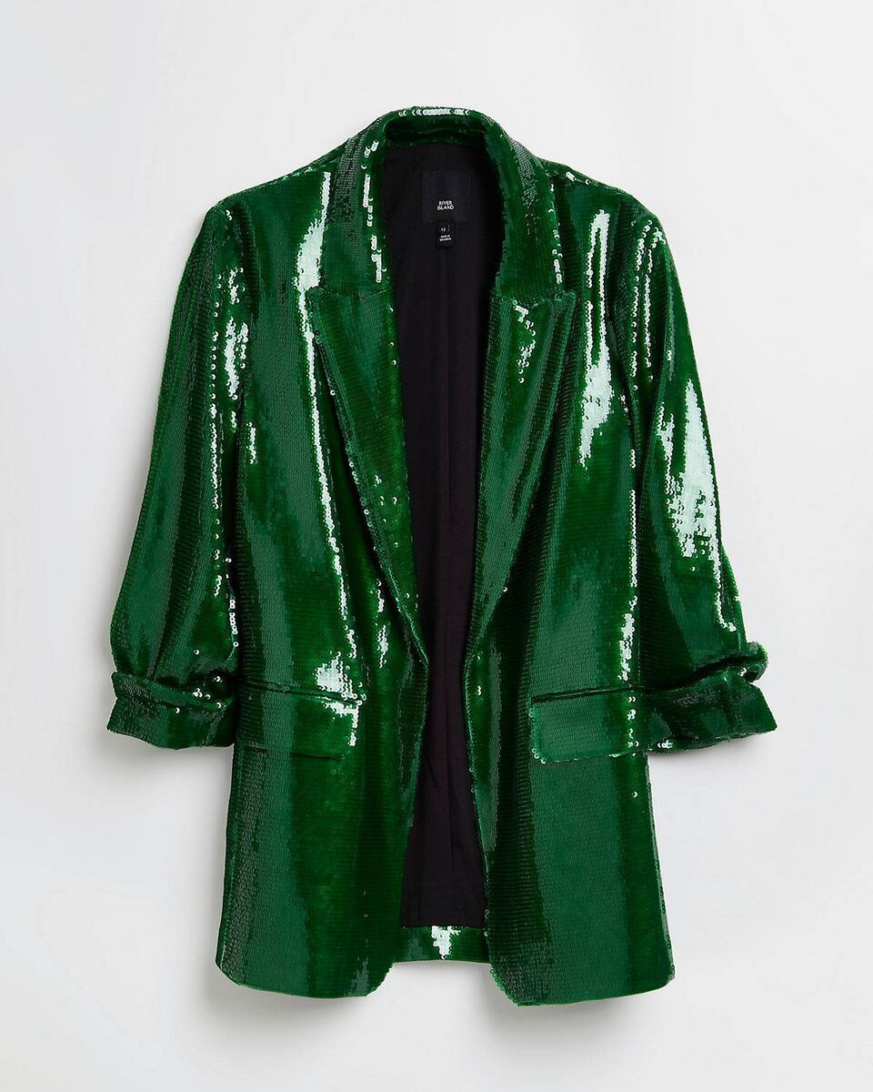 Green Sequin Blazer, €113, River Island