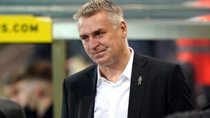 <p>Dean Smith saw his depleted Norwich side lost 2-0 at home to Aston Villa (Joe Giddens/PA)</p>