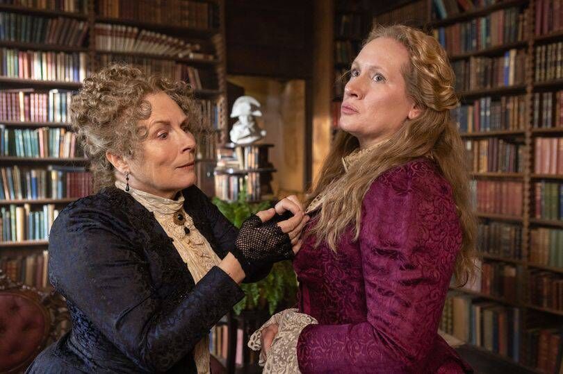 Ghosts Christmas Special: Jennifer Saunders plays Lavinia and Martha Howe-Douglas plays Lady Button. Picture: Monumental Television/Guido Mandozzi