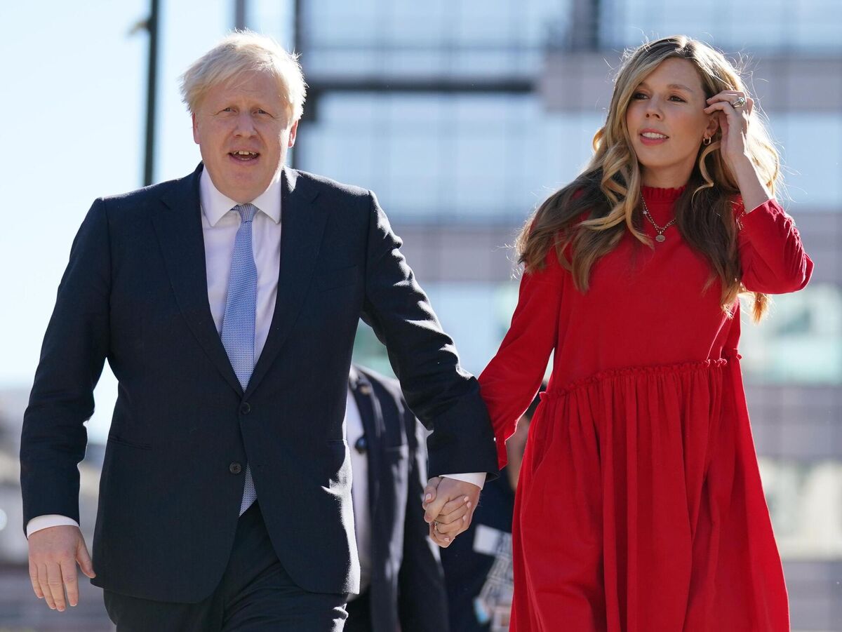 Boris Johnson with his wife Carrie pictured earlier this year. 