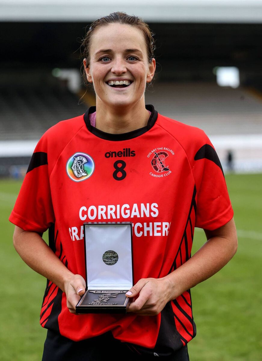 DOUBLE DELIGHT: Oulart The Ballagh's Stacey Kehoe is awarded player of the match DOUBLE DELIGHT: Oulart The Ballagh's Stacey Kehoe is awarded player of the match