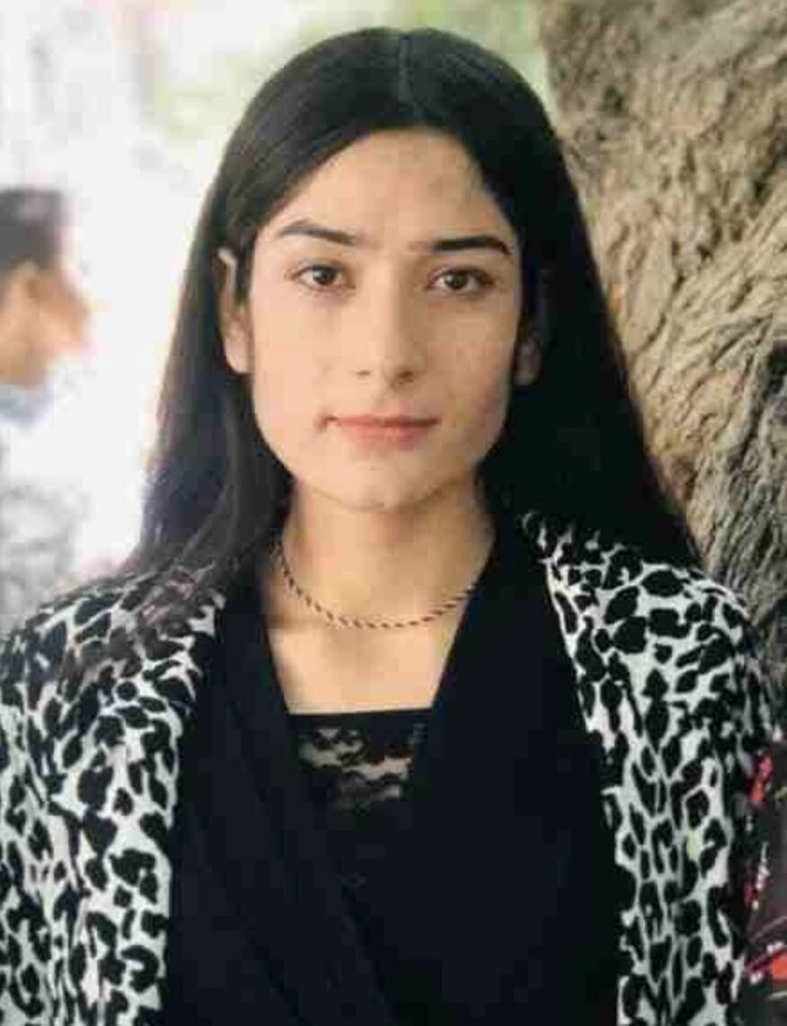 Nasreen Rasho, a Yazidi survivor. Spoke to the Oireachtas foreign relations committee remotely from Iraq in June.