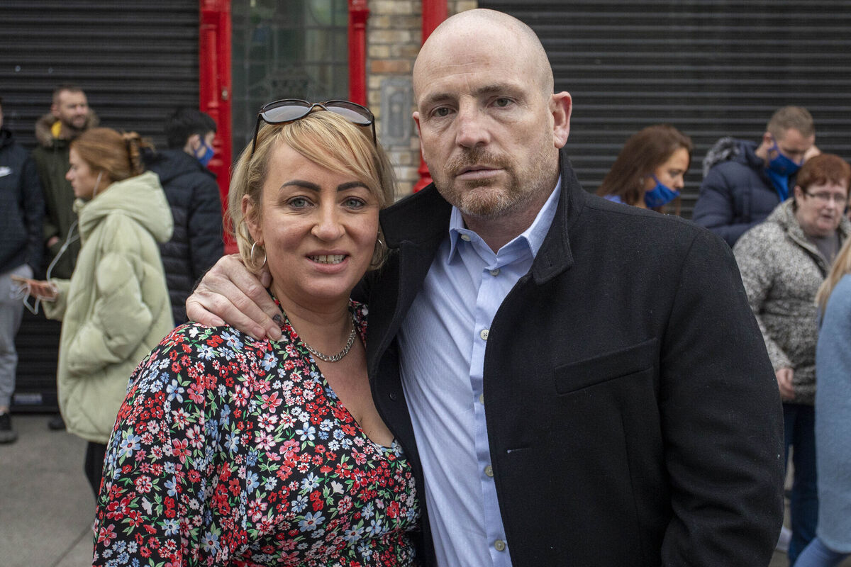 Kevin Sheehy's parents, Tracey Tully and Kevin Sheehy Snr. Mrs Tully said Kevin Sheehy's daughter Kevaeh "will grow up knowing her daddy was a hero". Photo: Collins Courts