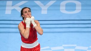 <p>Kellie Harrington en route to Olympic gold in Tokyo. Picture: Stephen McCarthy</p>