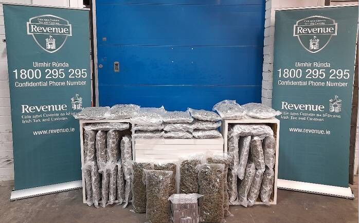 Concealed with a consignment of furniture from Spain, 36kgs of cannabis herb and six kilos of cannabis resin was seized. Concealed with a consignment of furniture from Spain, 36kgs of cannabis herb and six kilos of cannabis resin was seized.