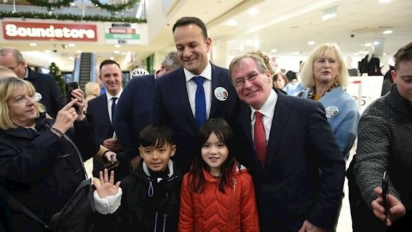 Evan and Ellie Bridgeman meet Taoiseach Leo Varadkar on a canvass with Senator Colm Burke at Blackpool Shopping Centre.