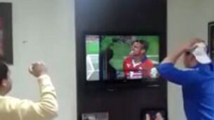 Brazil fan puts fist through his own TV during penalty shoot-out