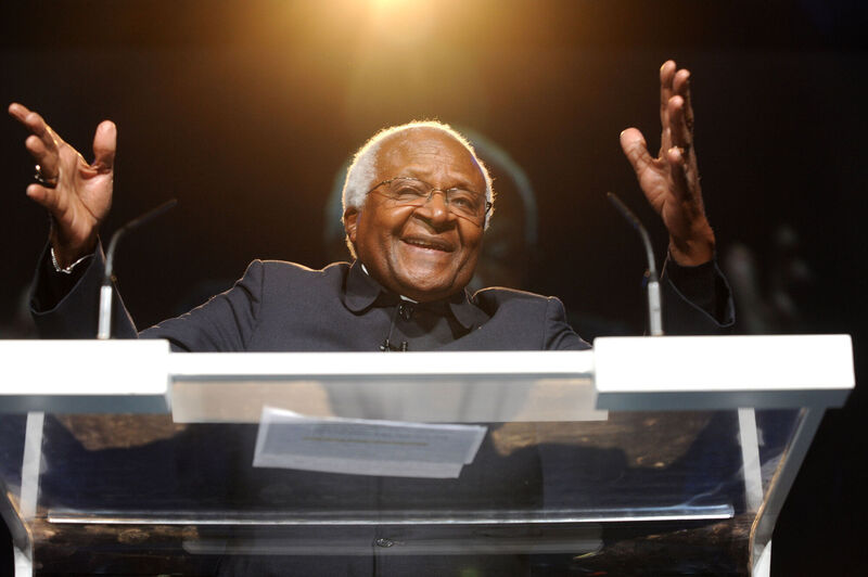 Desmond Tutu speaking during the One Young World Summit ceremony in 2010. File picture: Zak Hussein/PA Wire Desmond Tutu speaking during the One Young World Summit ceremony in 2010. File picture: Zak Hussein/PA Wire