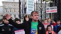 Mica protest by children from Donegal