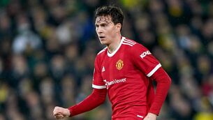 <p>Victor Lindelof has tested positive for Covid-19, Manchester United have announced (Joe Giddens/PA)</p>