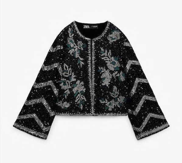 Embroidered Jacket, €129, Zara