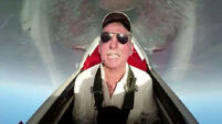Pilot does Ice Bucket Challenge upside-down in his plane
