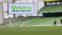 Irishman secretly films romantic proposal at the Aviva Stadium