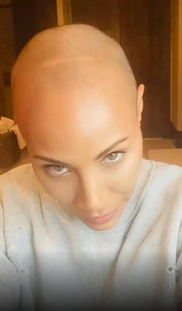 Jada Pinkett Smith says her daughter encouraged her to embrace her new look. Picture: Jada Pinkett Smith says her daughter encouraged her to embrace her new look. Picture: