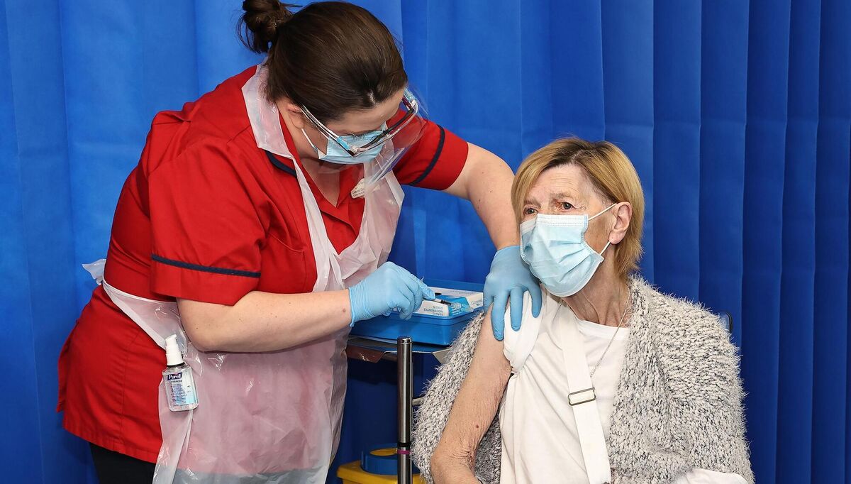 Annie Lynch, 79, was the first person to receive a coronavirus vaccine in Ireland on Tuesday December 29, 2020.  
