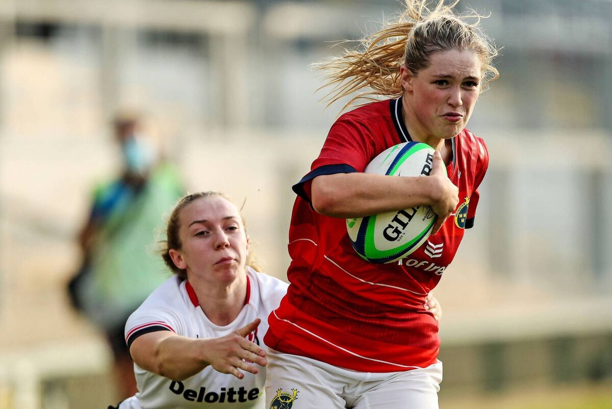 FROM THE FRONT: Munster’s Maggie Boylan, from Tipperary, has shown her versatility and superb finishing prowess as a winger and full-back. Pic: Brian Little, Inpho