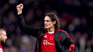 <p>Edinson Cavani will not be allowed to leave Manchester United. Picture: John Walton</p>
