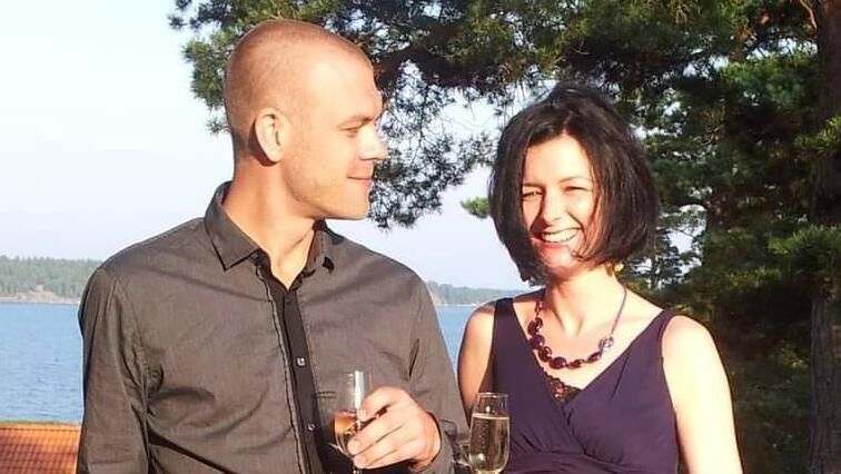 Eileen Littorin and husband Magnus in 2004.