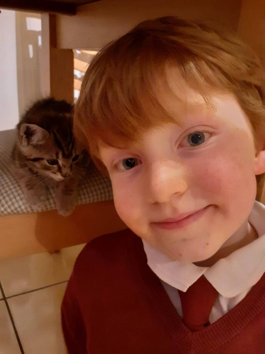 Julian, 7, and Kit.