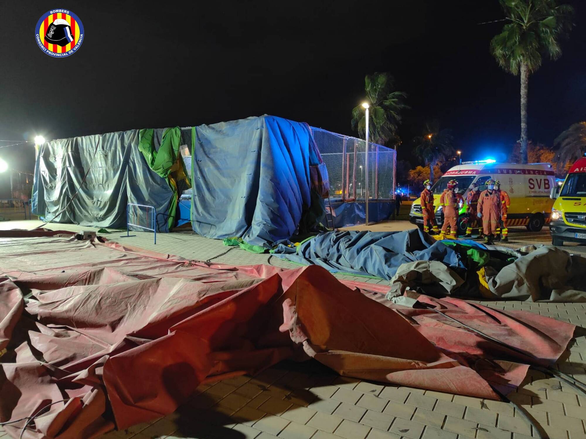 Girl, 8, dies and eight others hurt after wind blows bouncy castle into air in Spain