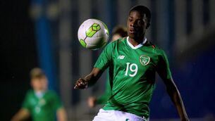 <p>Nigeria were keen on Mipo Odubeko declaring through his parents, while England were monitoring his eligibility on residency grounds, but the striker is sticking with his birth country following recent talks with Jim Crawford. Picture: INPHO/Tommy Dickson</p>