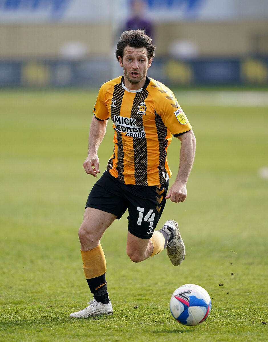 File photo of Cambridge United's Wes Hoolahan. Picture: Zac Goodwin/PA File photo of Cambridge United's Wes Hoolahan. Picture: Zac Goodwin/PA