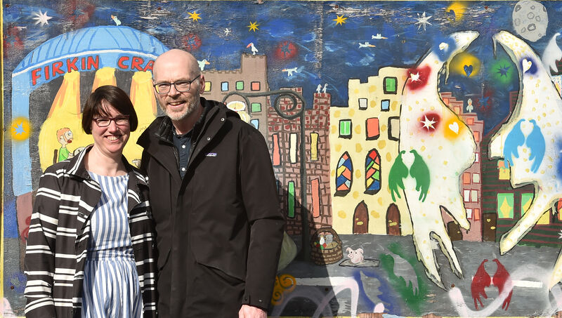 Local activists Jude Sherry and Frank O’Connor highlight the need for any Blackpool plan to be heritage-led and to contain a focus on sustainable transport in the area, that gives the public realm back to the people rather than to cars. Picture: Dan Linehan