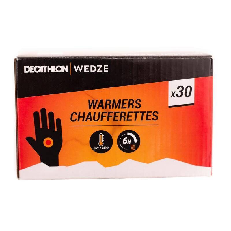 Hand warmers, €15 for a pack of 30, Decathlon 