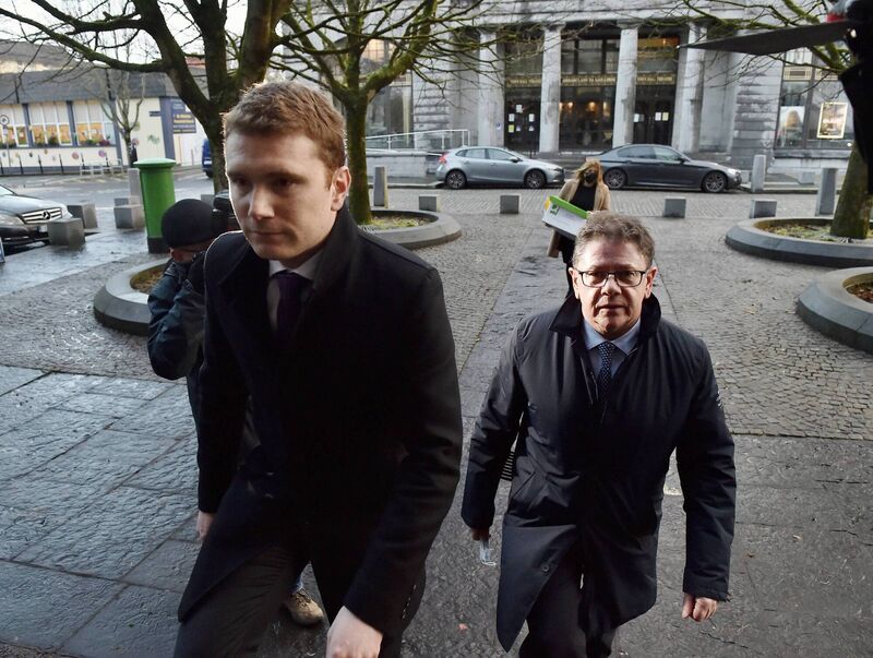 James and John Sweeney at Galway District court yesterday. In reply to Constance Cassidy SC, who represented hotel general manager, James Sweeney, Judge Woulfe said he did not see anything on the night that caused him concern in relation to the Covid regulations. Photo: Ray Ryan