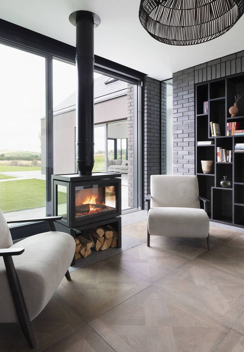 Amber Design Group created the interior design in the rustic family home. Amber Design Group created the interior design in the rustic family home.