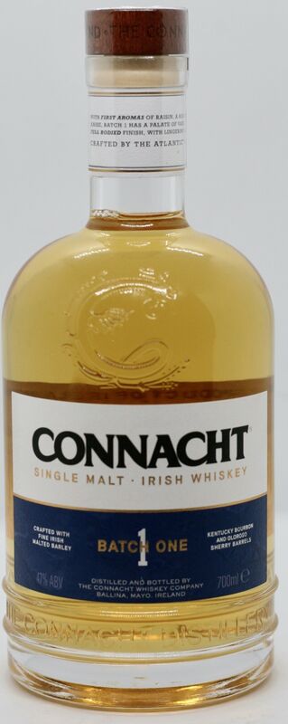 Connacht Single Malt Whiskey Batch 1, 47% ABV, 70cl — €67.99 Connacht Single Malt Whiskey Batch 1, 47% ABV, 70cl — €67.99