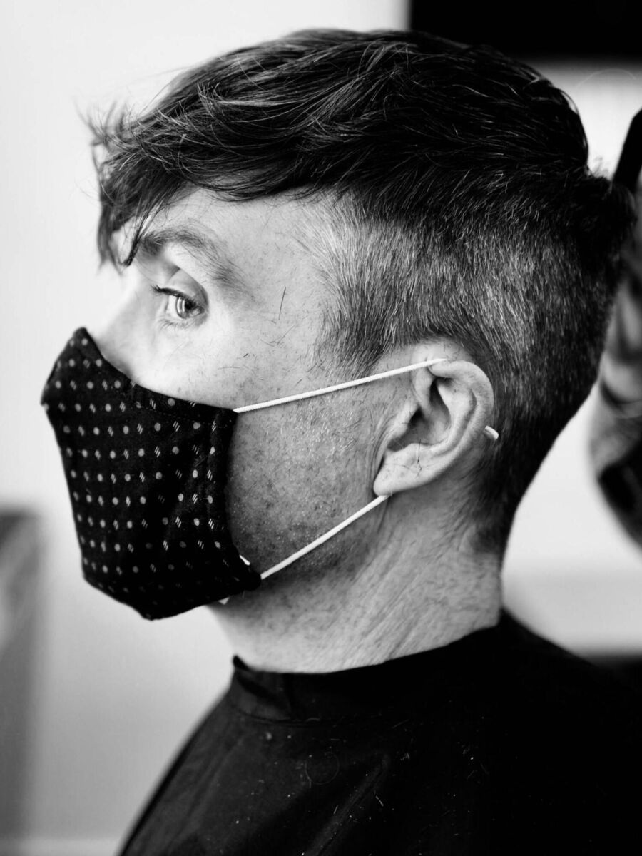 Cillian Murphy on the set of season six of Peaky Blinders.