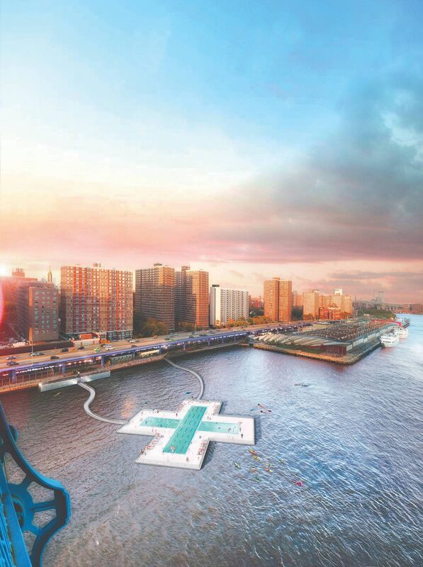 Artist's impression of a +Pool, earmarked for close to Manhattan Bridge 