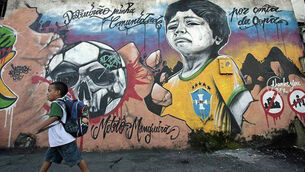Anti-Fifa graffiti shows Brazilians' fury at World Cup spending