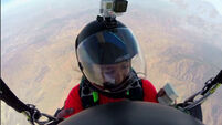 VIDEO: Man drops ring from 12,500ft during skydive proposal