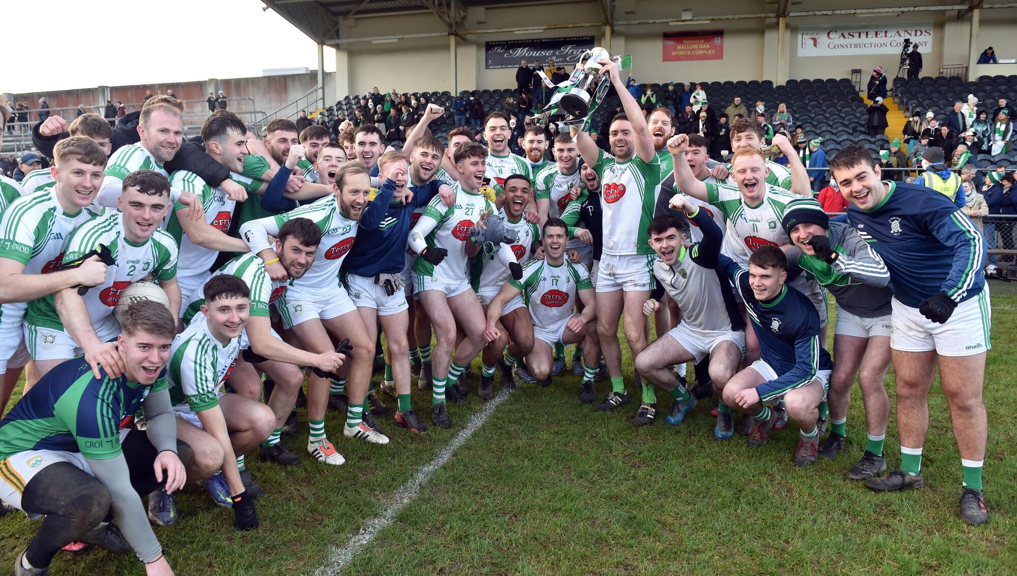 Na Gaeil celebrate their AIB Munster Club IFC final win over Corofin  of Clare in Mallow