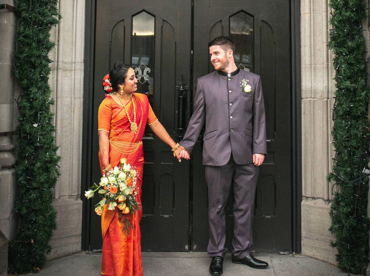 Sharanya Pradeep and Jonathan Reck who were married in Dublin in 2020. Picture: Hu O’Reilly