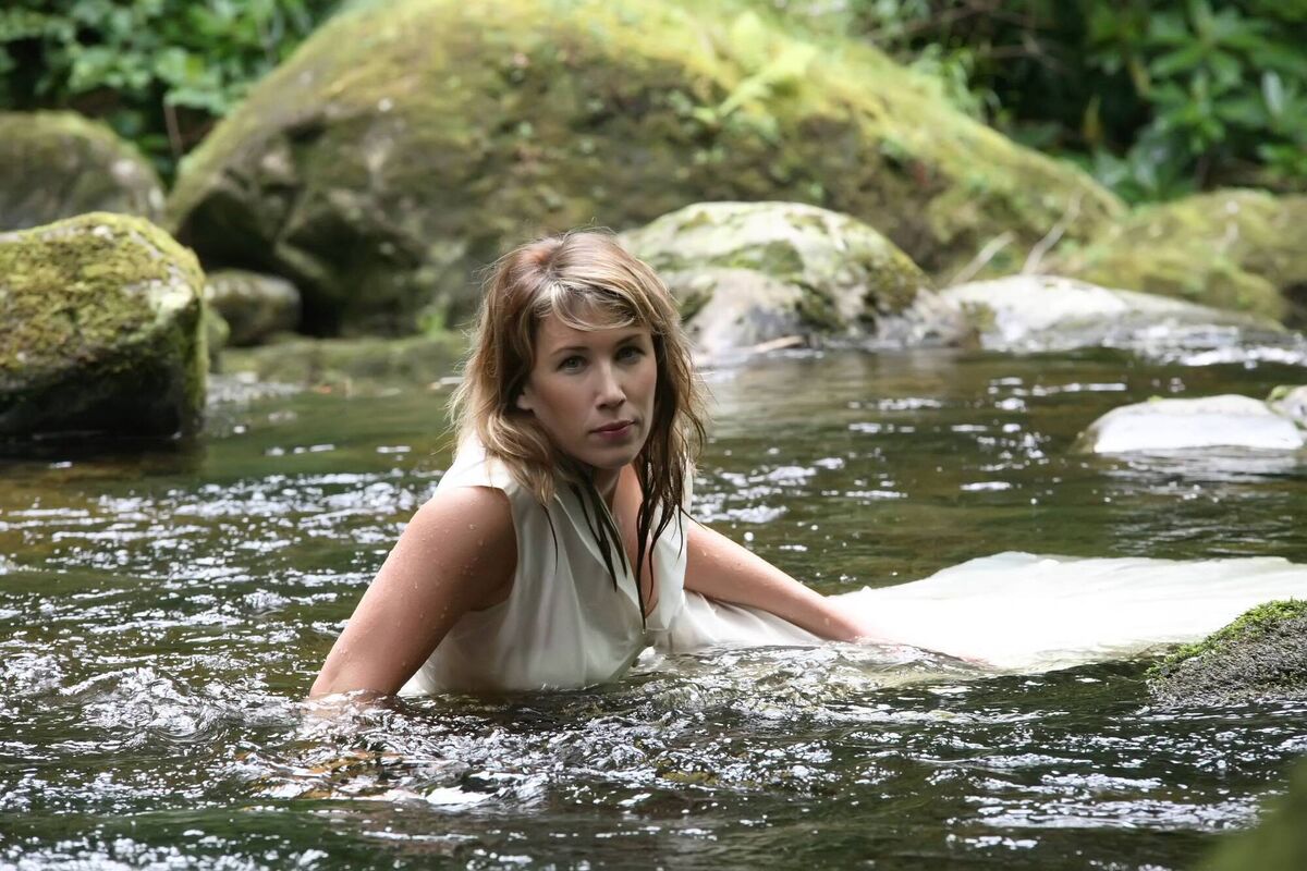 Michelle Devine from Newcastlewest, Co Limerick, who did a 'trash-the-dress' photoshoot at Torc Waterfall, Killarney, in September 2007. Picture Keith Woodard 