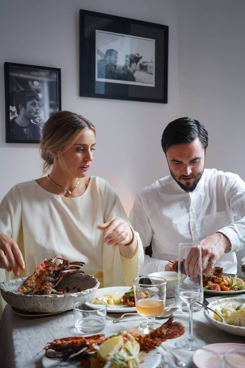 The at-home/garden wedding of Carla Crerar and Hugh Higgins in summer 2020. Picture: House of Grá