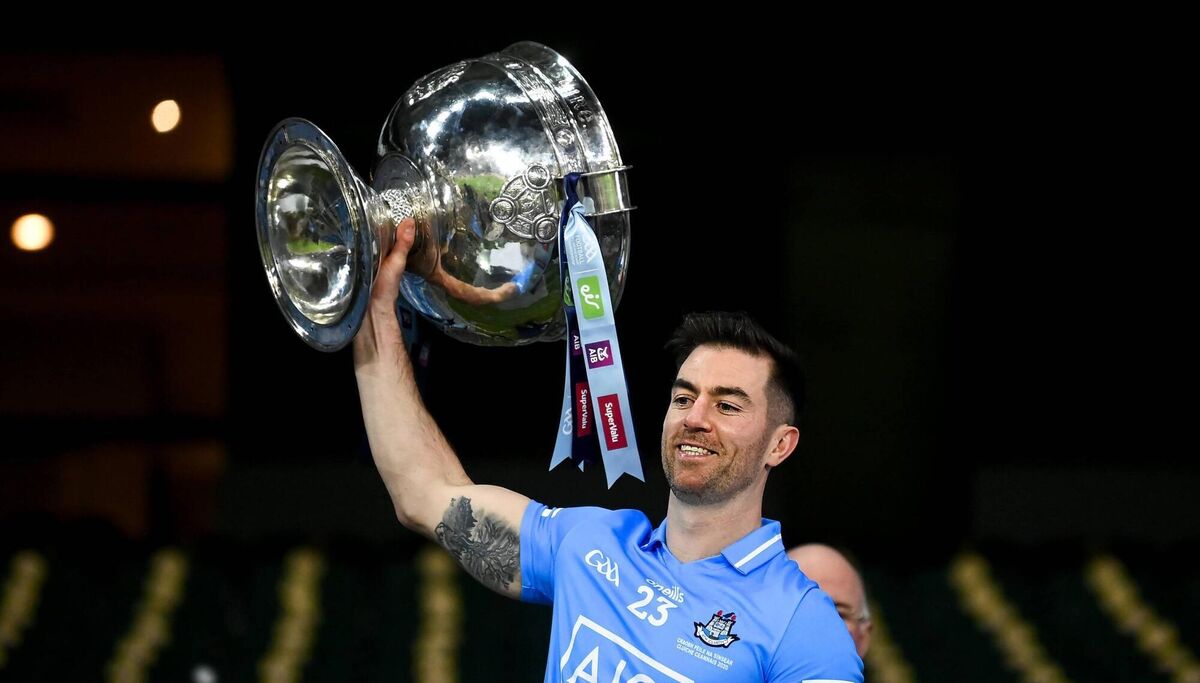 Michael Darragh MacAuley of Dublin lifts the Sam Maguire Cup the 2020 All-Ireland SFC final win over Mayo. Picture: Stephen McCarthy/Sportsfile Michael Darragh MacAuley of Dublin lifts the Sam Maguire Cup the 2020 All-Ireland SFC final win over Mayo. Picture: Stephen McCarthy/Sportsfile