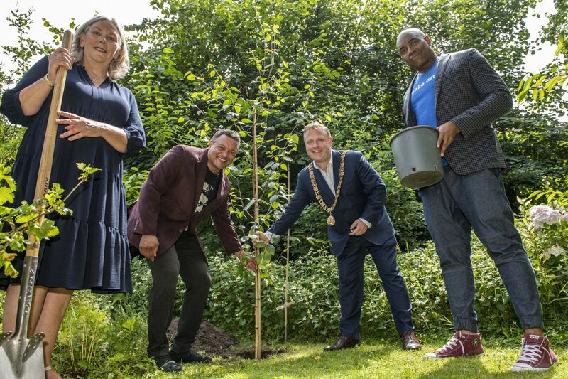 Tree planting ceremony at the Nano Nagle Centre on Douglas Street last summer. Picture: Brian Lougheed