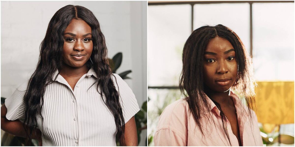 (left) Maria Diouf was born on the West coast of Africa and lived in Portugal before moving to Northern Ireland at the age of 11; and (right) Tomike J is a singer-songwriter from Dublin