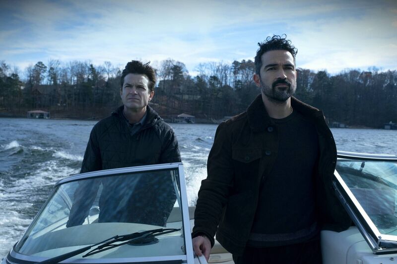 Ozark. (L to R) Jason Bateman as Martin 'Marty' Byrde, Alfonso Herrera as Javi. Picture: Steve Dietl/Netflix Ozark. (L to R) Jason Bateman as Martin 'Marty' Byrde, Alfonso Herrera as Javi. Picture: Steve Dietl/Netflix