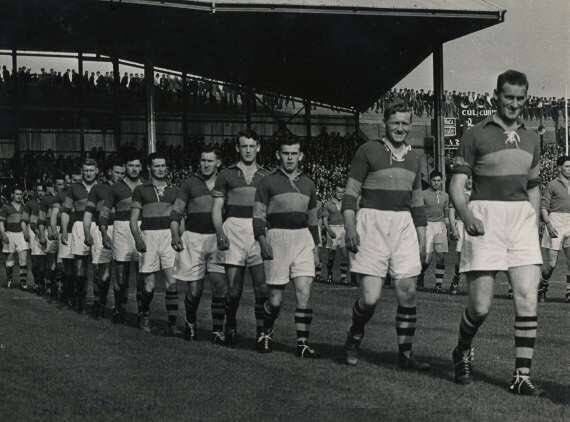 James 'Jas' Murphy leading out Kery as captain before the All-Ireland final win over Armagh in Croke Park in 1953
