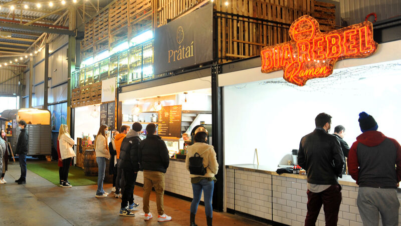 Some of the indoor food vendors at the Marina Market at the weekend. Picture: Larry Cummins