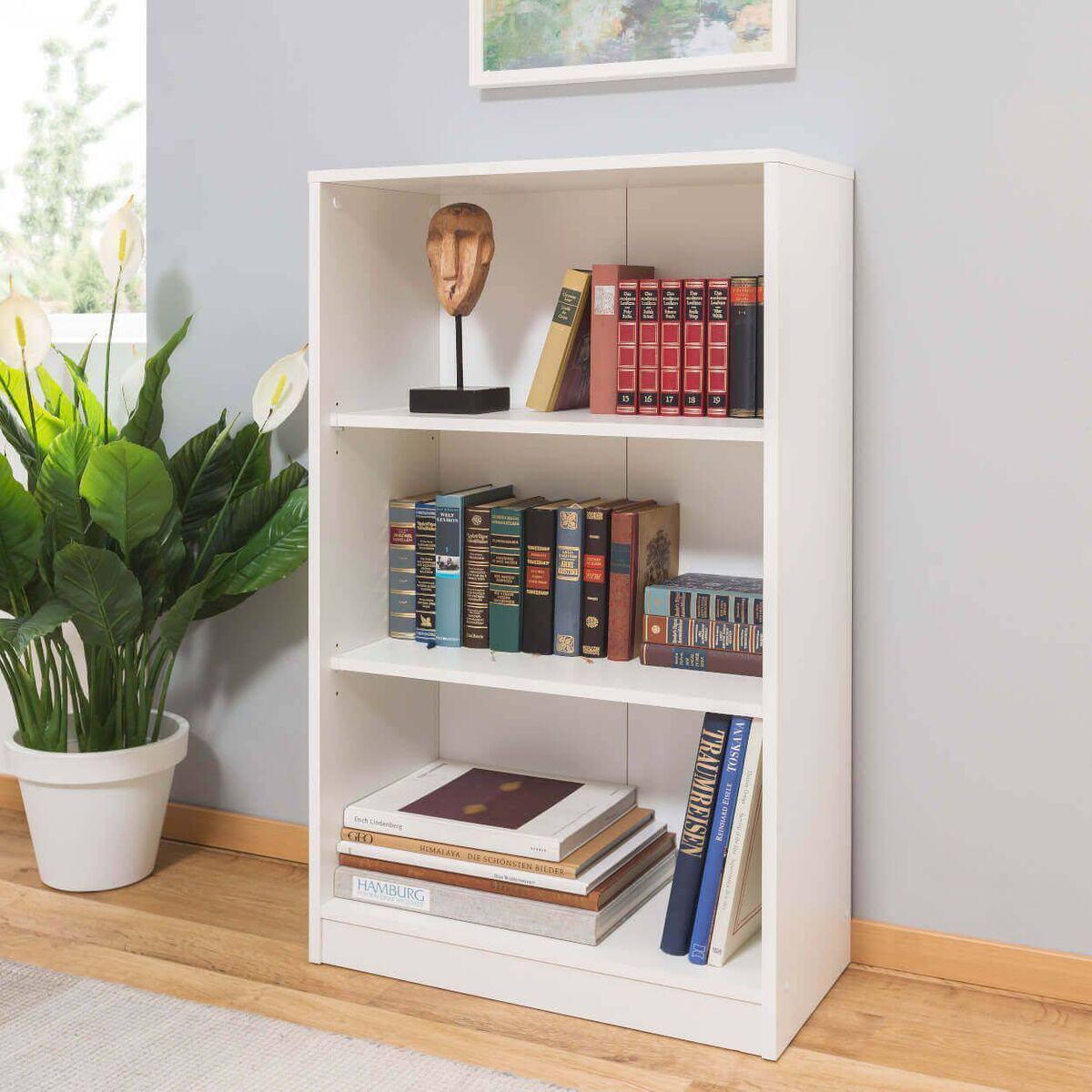 Peggy 3 Shelf Bookcase in white, was €90, now €27.00 at Woodie's Peggy 3 Shelf Bookcase in white, was €90, now €27.00 at Woodie's
