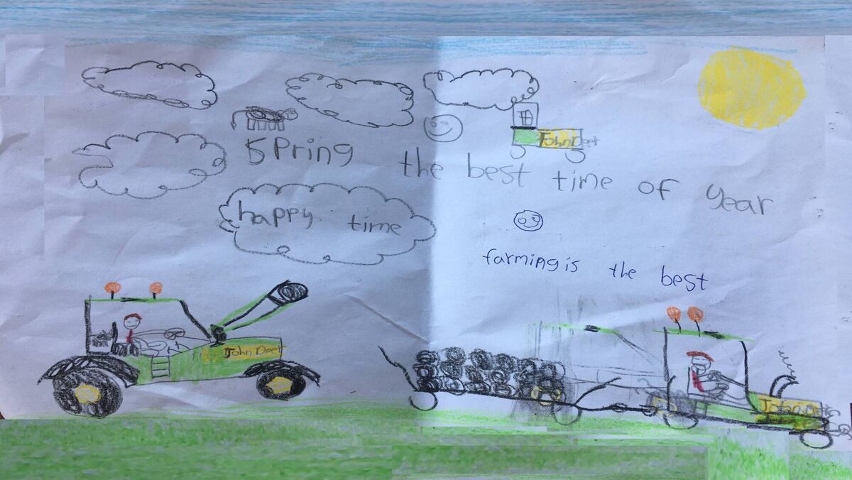 Congratulations to Michael Murphy, 8 from Donoughmore, Co Cork, the ‘On the Farm’ Agri Artist for spring. Michael loves helping his dad and grandad on the farm. Michael, you are the winner of our Flogas goodie bag. Congratulations to Michael Murphy, 8 from Donoughmore, Co Cork, the ‘On the Farm’ Agri Artist for spring. Michael loves helping his dad and grandad on the farm. Michael, you are the winner of our Flogas goodie bag.